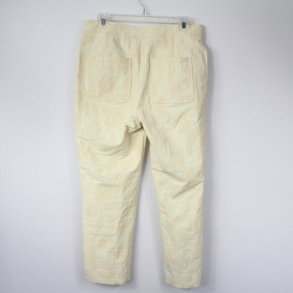 Stine Goya Wally Yellow Floral Tulip Embroidered Straight-Leg Trousers - Picture 7 of 12